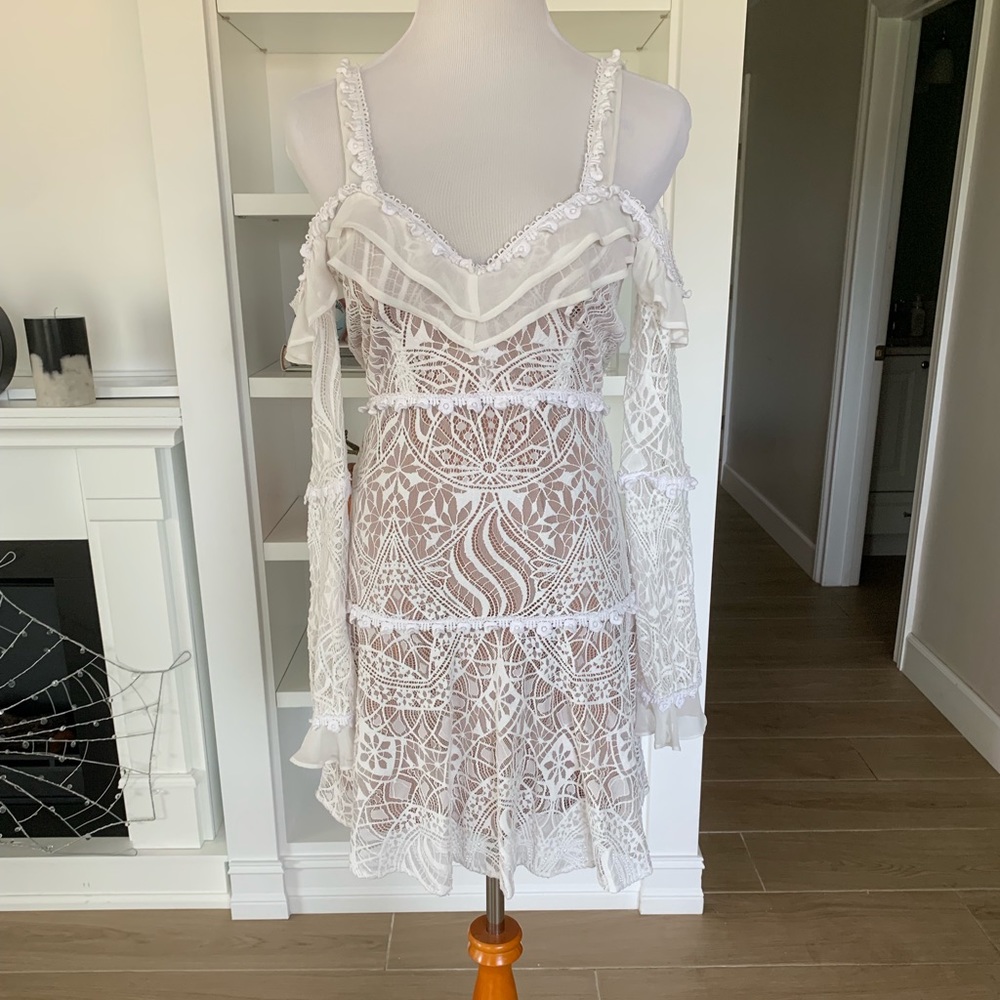 For Love and Lemons white lace dress